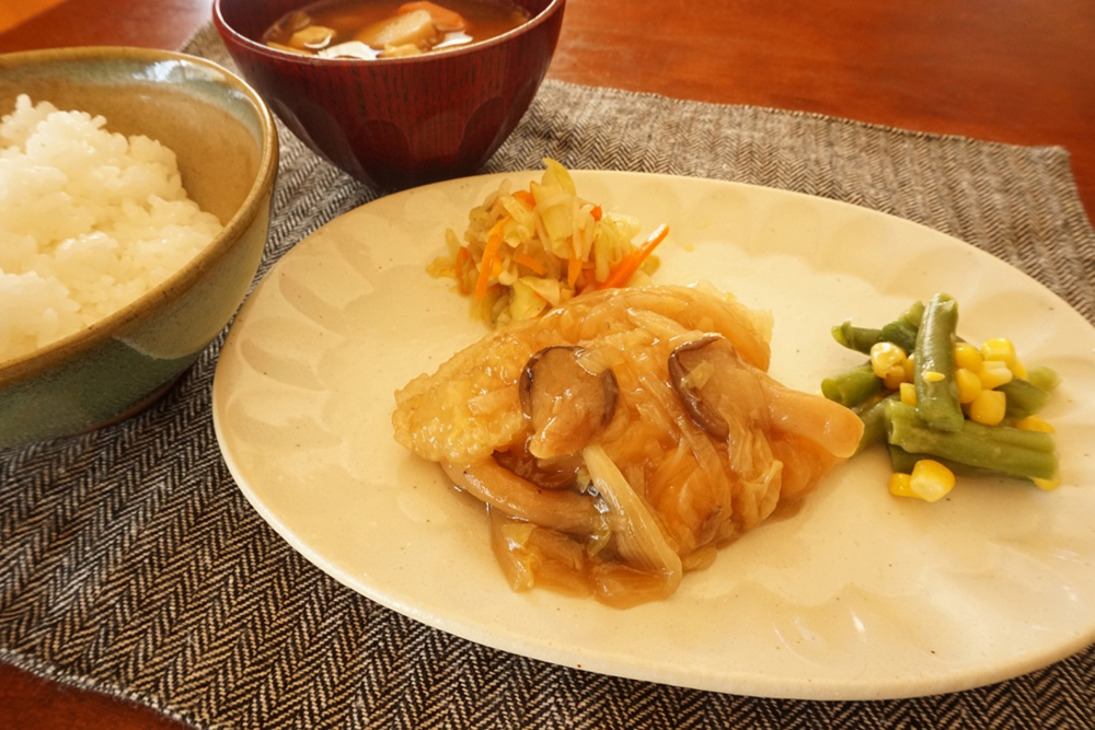 かれいの野菜あんかけ